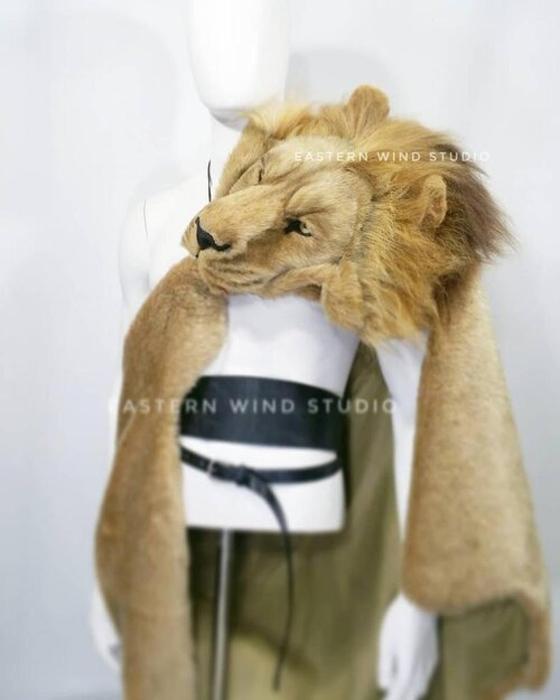 Lion Skin Wrap Sash Shawl Stole Rug Animal Friendly READ Etsy