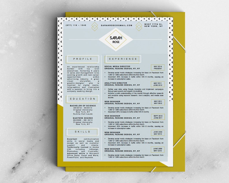 Sarah Rose Resume Template With - Il 794xN.779114111 Hc2y