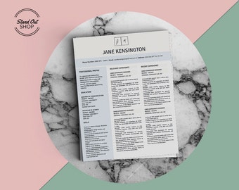 Jane Kensington Resume 4 Pack para Microsoft Word e Apple Pages