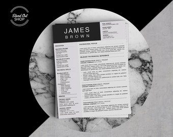 James Brown Modern Professional Resume 5 Pack para Microsoft Word e Apple Pages