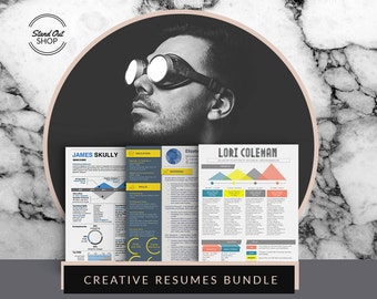 Infographic Creative Resume Bundle 3 Templates for Microsoft Word
