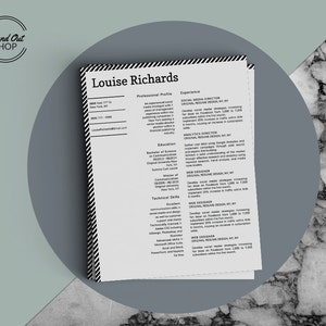 Edge & Style Resume Template with Matching Cover Letter for Microsoft Word