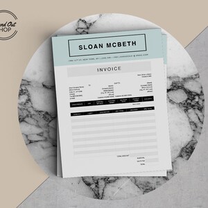 Sloan McBeth 請求書テンプレート (Microsoft Word および Apple Pages 用)
