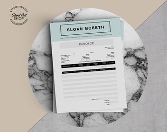 Sloan McBeth Invoice Template for Microsoft Word & Apple Pages