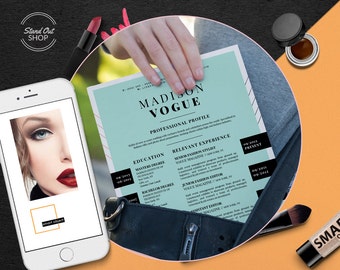 Pacote Fashion Forward Resume 5 para Microsoft Word e Apple Pages // Currículo, carta de apresentação, carta de agradecimento, referências // A4 e carta dos EUA