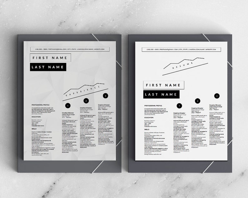 Infinite Designs Microsoft Word Template 3-in-1 Package One Resume