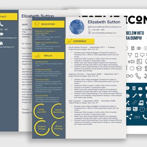Peut inclure: Un ensemble de mod&egrave;les de CV professionnels avec un sch&eacute;ma de couleurs gris fonc&eacute; et jaune. La mise en page comprend des sections pour les coordonn&eacute;es, l'&eacute;ducation, les comp&eacute;tences et l'exp&eacute;rience, avec une photo de profil circulaire.