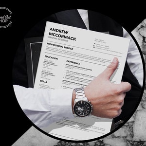Andrew McCormack Modern Resume Template for Microsoft Word and Apple Pages // A4 and US Letter Sizes