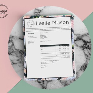 Leslie Mason Professional Invoice Template for Microsoft Word & Apple Pages image 1