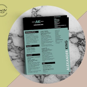 Magazine Style Resume and Cover Letter Microsoft Word Temaplte