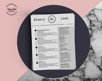 Alexis Love Resume and Cover Letter Template for Microsoft Word