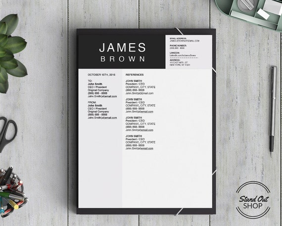 James Brown Modern Professional Resume 5 Pack for Microsoft
