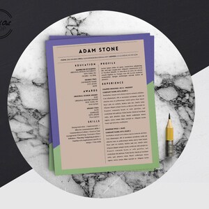 Adam Stone Resume Template for MS Word & Apple Pages