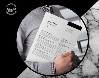 Joseph Stonebridge Moder Resume Template for Microsoft Word and Apple Pages with Matching Cover Letter