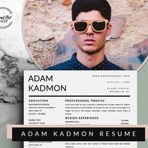 Adam Kadmon 2-Page Professional and Modern Resume Template for Microsoft Word & Apple Pages