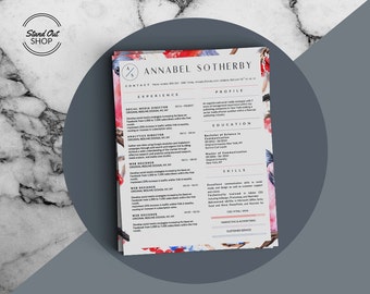 Annabel Sotherby Beautiful Resume and Cover Letter Template for Microsoft Word, Apple Pages, & InDesign in A4 and US Letter Size