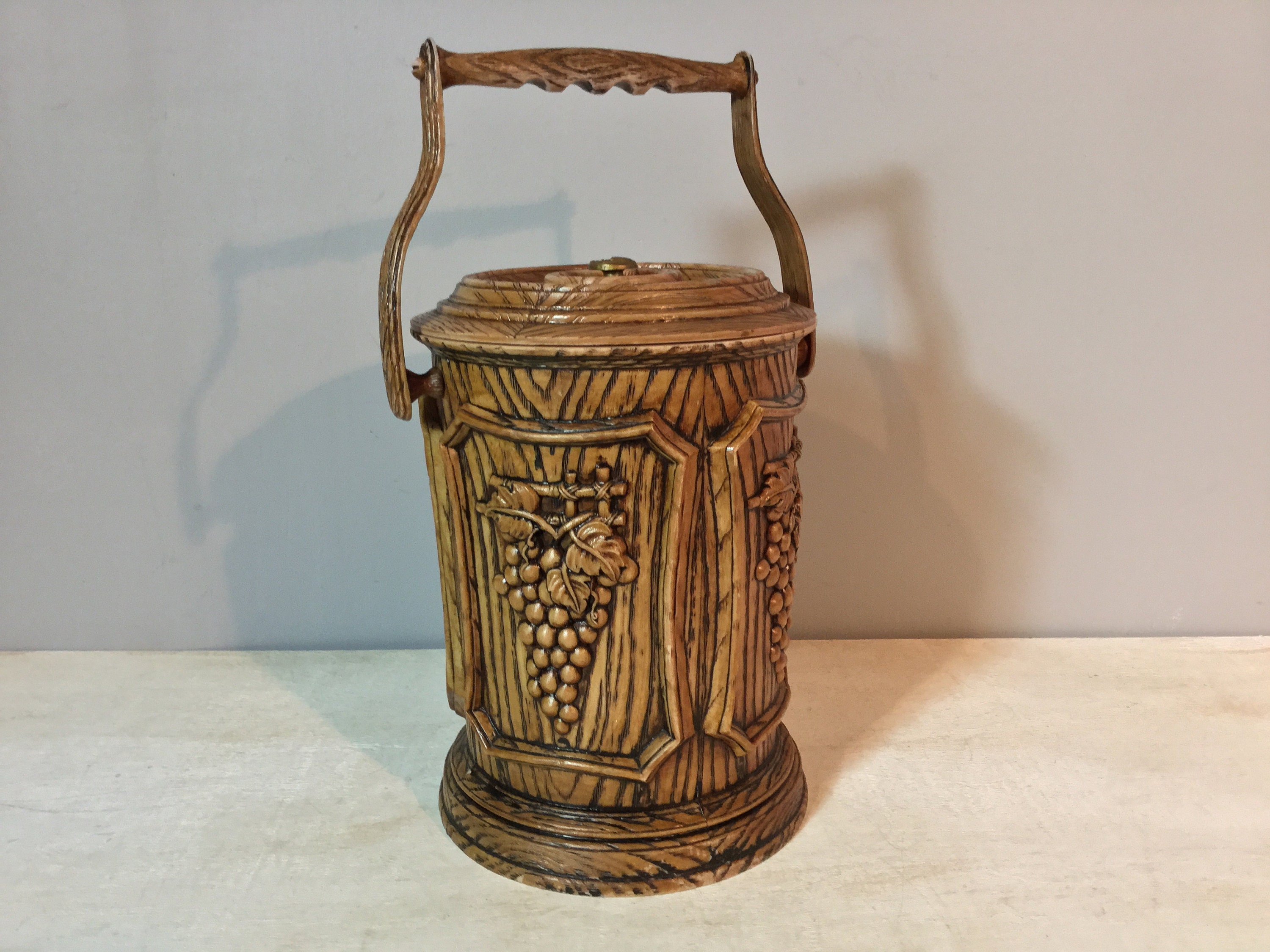 Vintage uvas grano de madera plástico cubo de hielo cubo de | Etsy