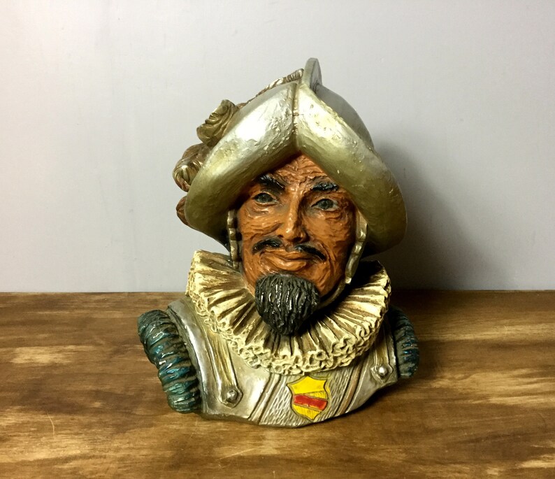 Vintage Universal Statuary Corp Conquistador Bust 1967 No.417 Etsy