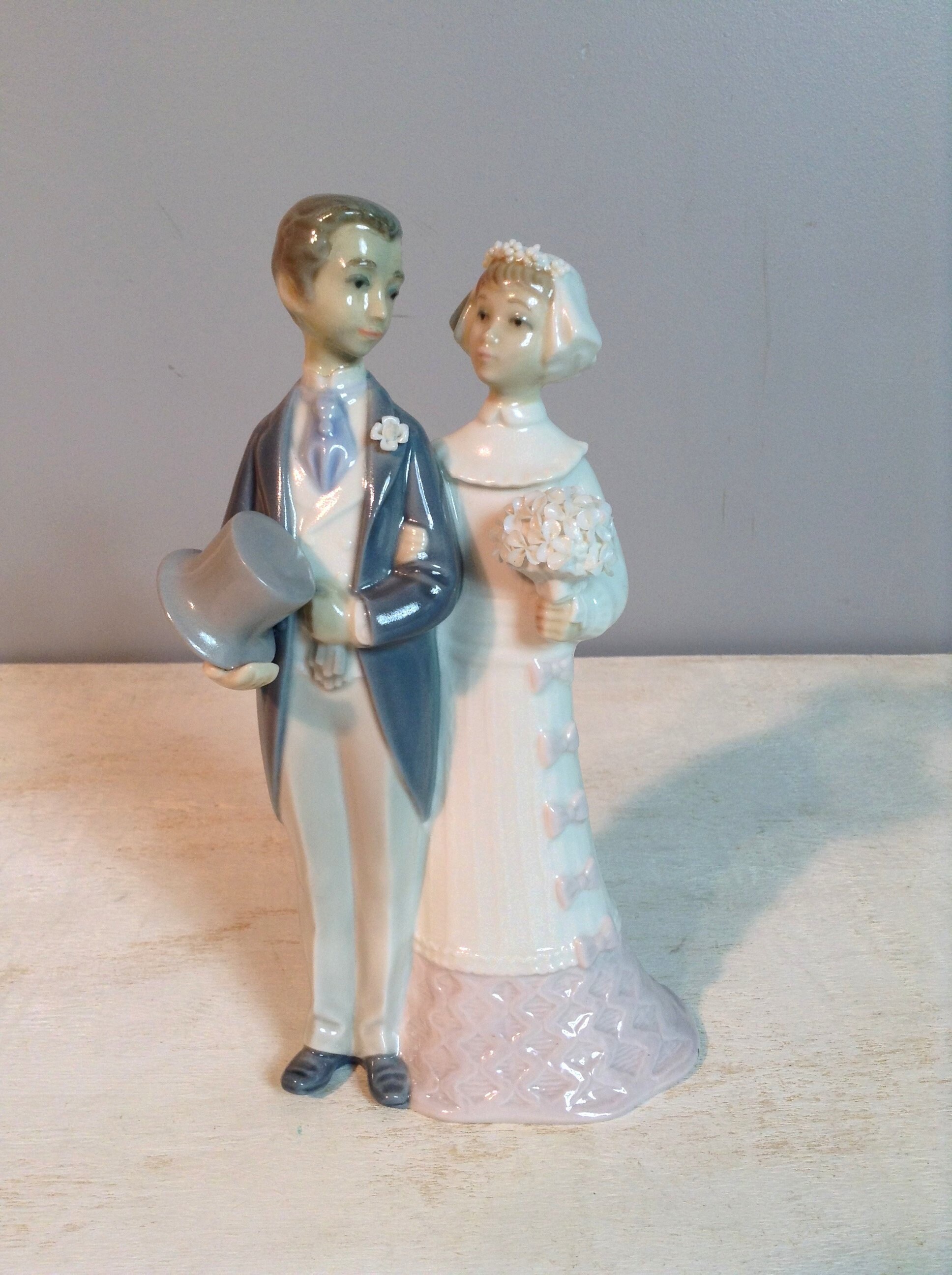 Lladro Porcelain Figurine Wedding Bride And Groom 4808 Etsy