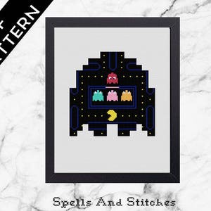 Pacman Retro Cross Stitch Pattern! Beautiful Retro Video Game Pattern.