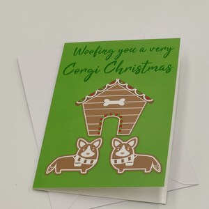 Corgi Christmas Card “Very Merry Xmas” ~ Punny Greetings Card ~ Kawaii, funny Stationery ~ Cute Holiday inspired gift ~ Dog lovers club