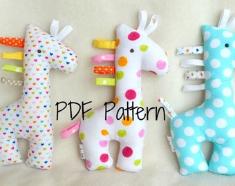 Giraffe Soft Toy PDF Sewing Pattern and Tutorial DIY Giraffe Softie Pattern Easy Stuffed Giraffe Sewing Pattern Giraffes Sewing pattern