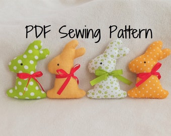 Easter Bunny Sewing Pattern: Fabric Ornament Tutorial (PDF Pattern)