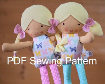 Puppe Stofftier PDF Schnittmuster Anleitung DIY Puppe Stofftier Stoffpuppe Stoffpuppe Stoffpuppe Stoffpuppe Schnittmuster