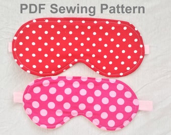 Children and Adult Sleeping Mask PDF Sewing Pattern and Tutorial DIY Sleep Mask Easy Printable PDF Pattern Beginner Friendly Sewing Pattern