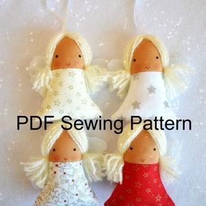 Naaipatroon engelornament: doe-het-zelf kerst- of lentedecoratie (pdf-patroon)