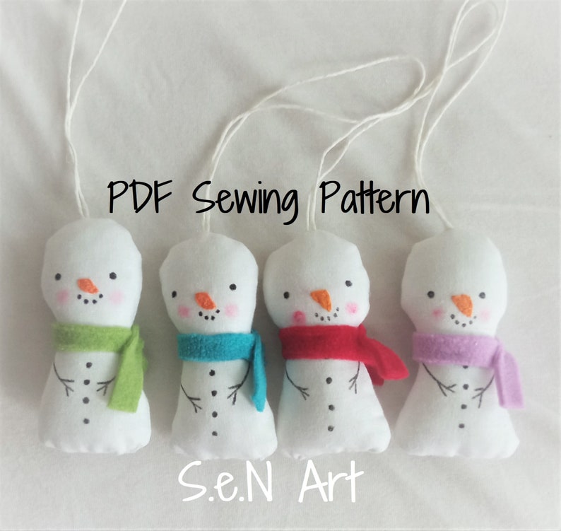 Snowman Pdf Sewing Pattern and Tutorial Digital Sewing Pattern Etsy