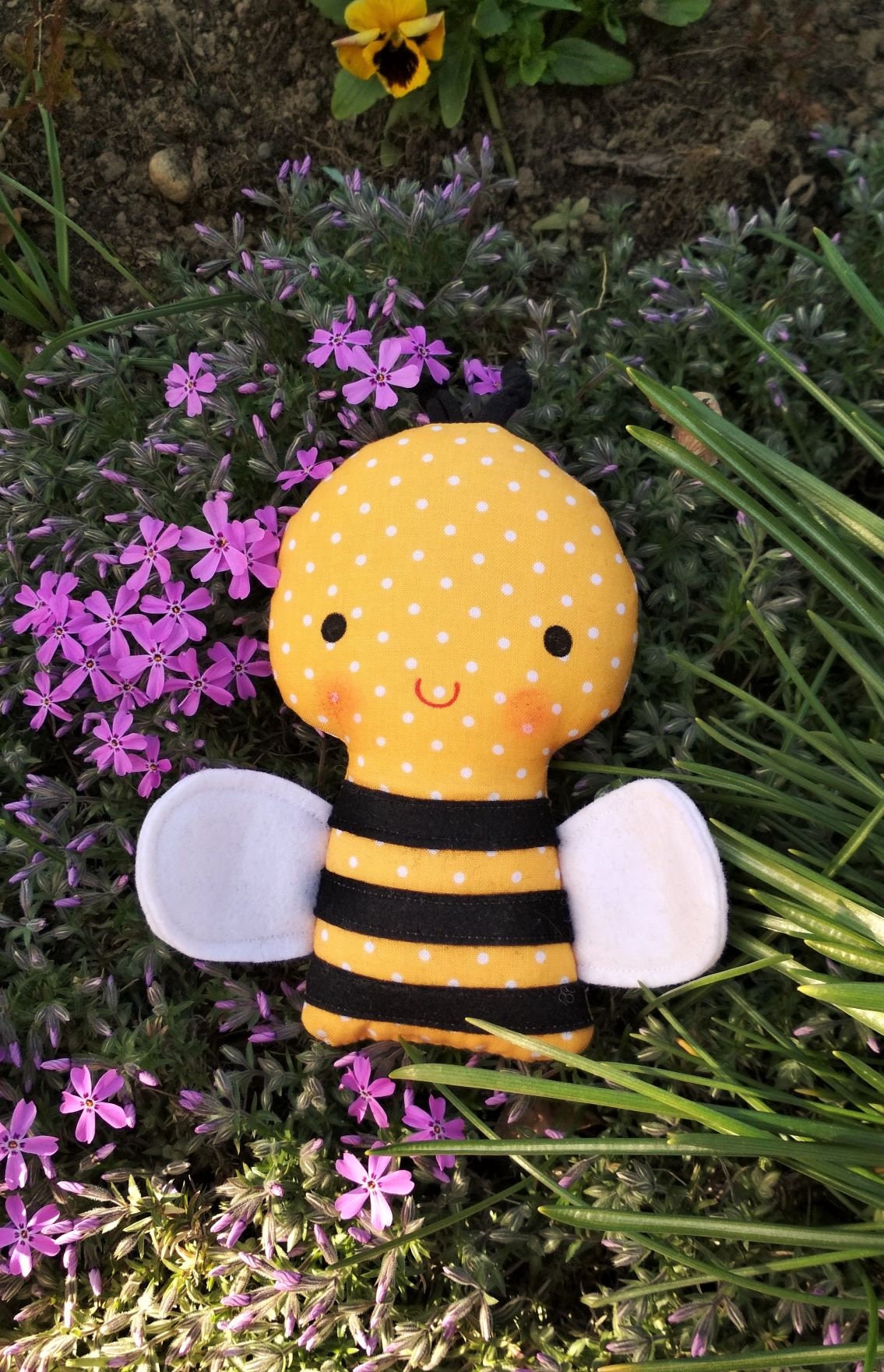 Bee Soft Toy PDF Sewing Pattern and Tutorial DIY Honey Bee Softie ...