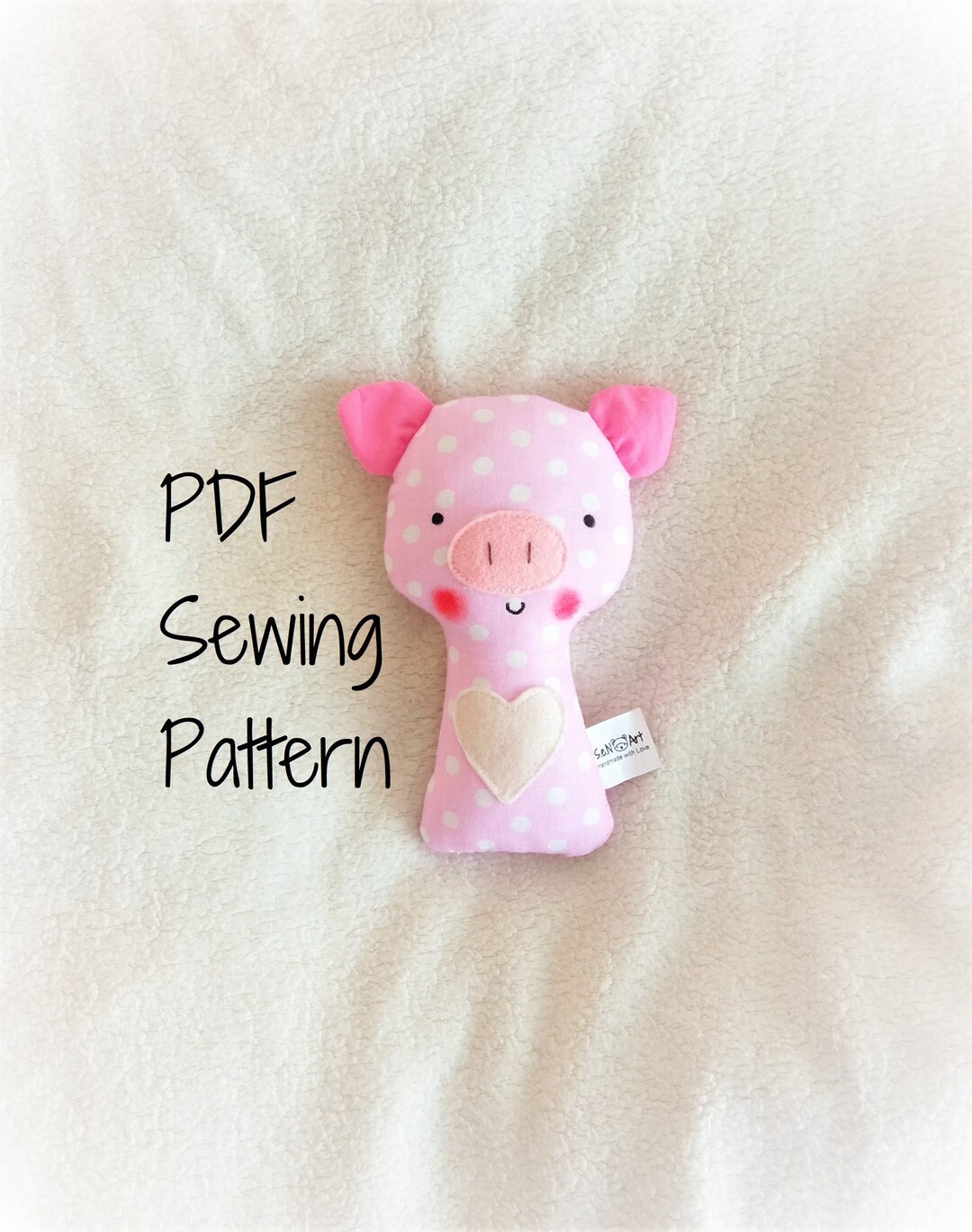 Pig Rattle Sewing Pattern: DIY Soft Toy (PDF Pattern) - Etsy