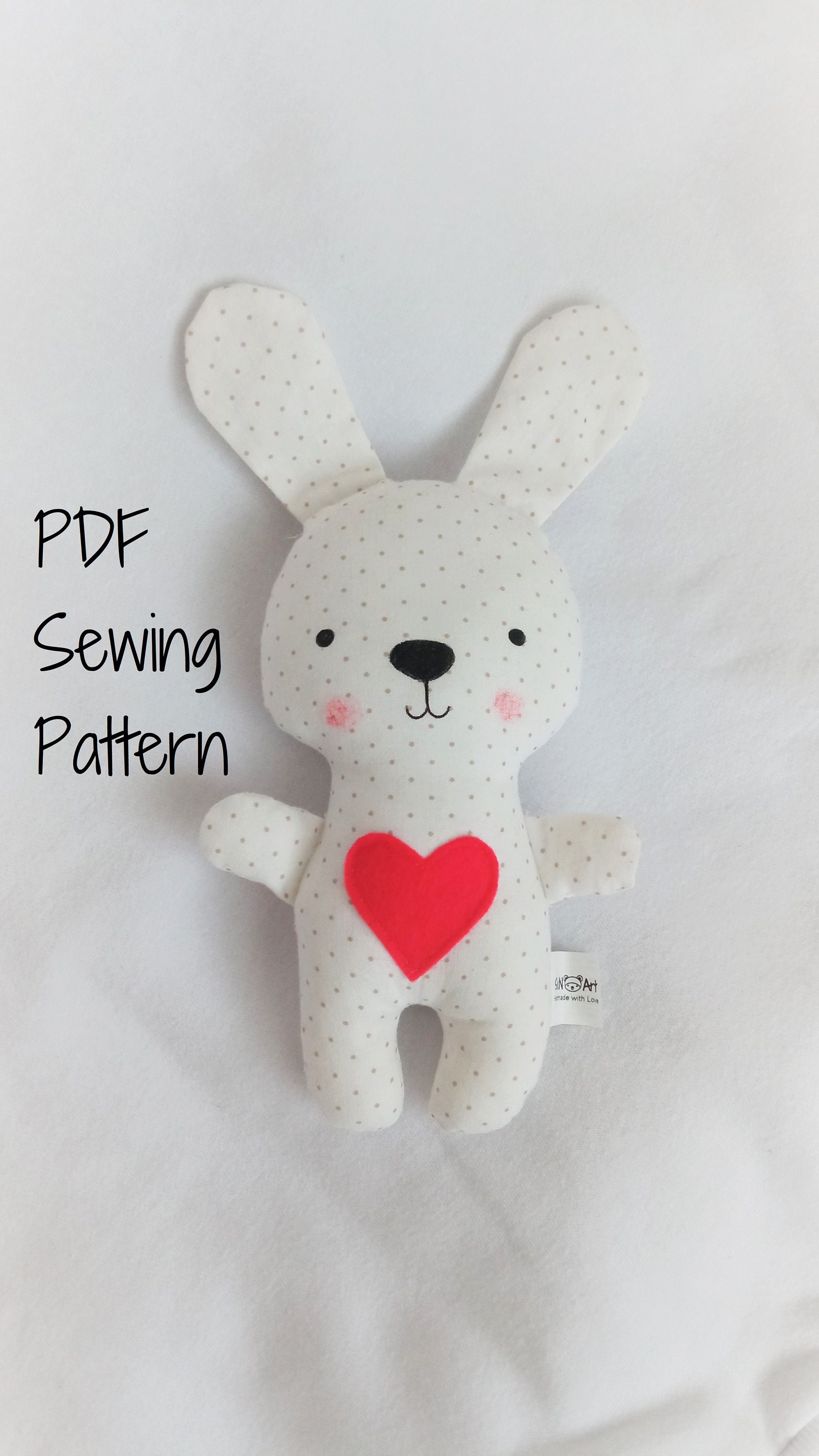 Bunny Rabbit Soft Toy Sewing Pattern: DIY Stuffed Animal (PDF Pattern ...