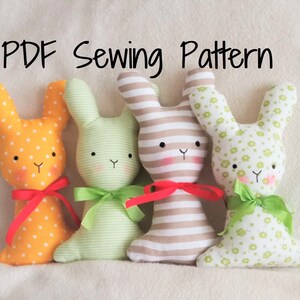 Easter Bunny Sewing Pattern: Fabric Ornament, Handmade Doll (PDF Tutorial)