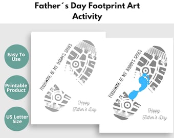 Father's Day Footprint Art: DIY Gift (Digital Download)