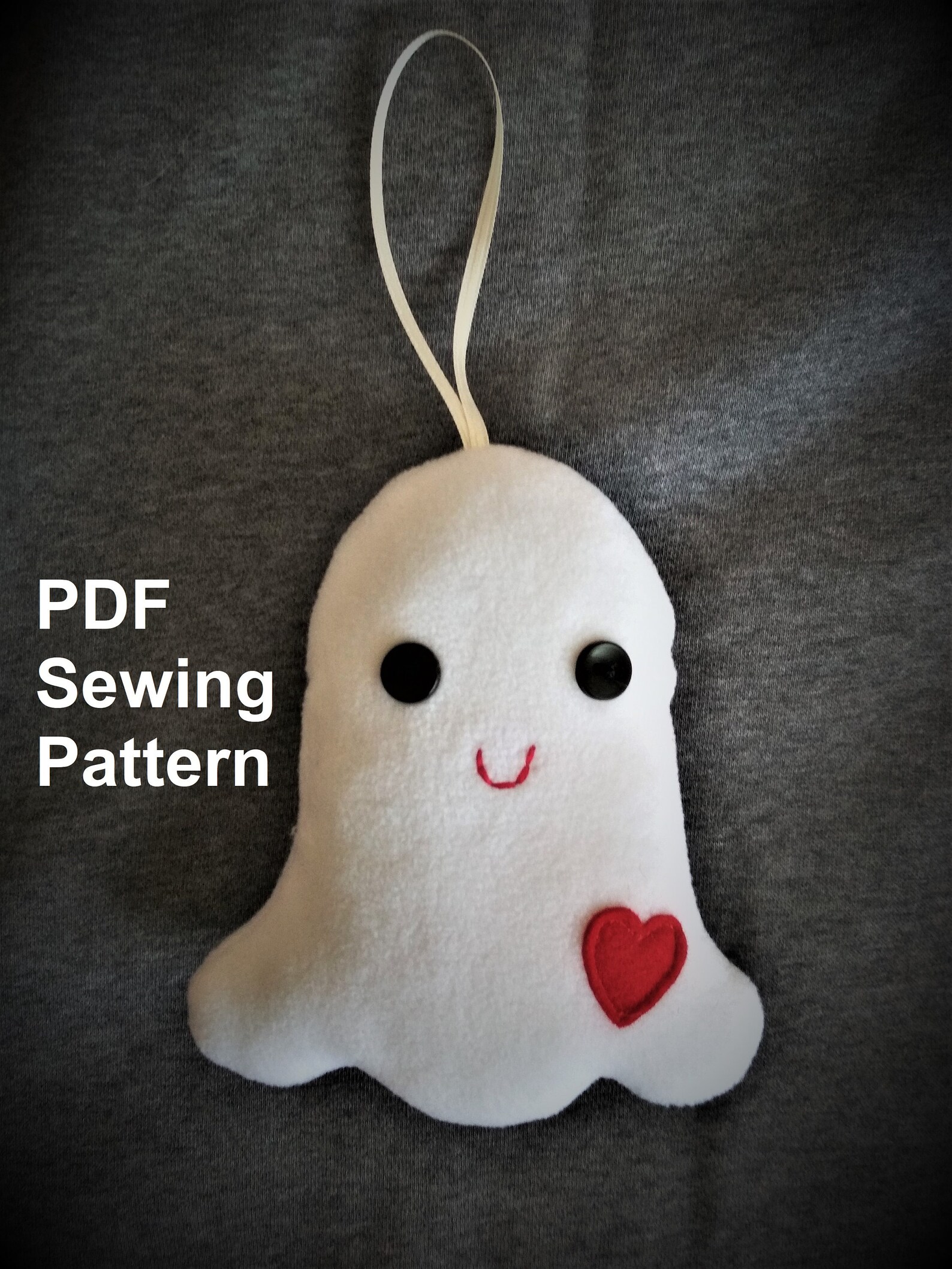 Ghost Soft Toy PDF Sewing Pattern Tutorial DIY Ghost Softie Etsy