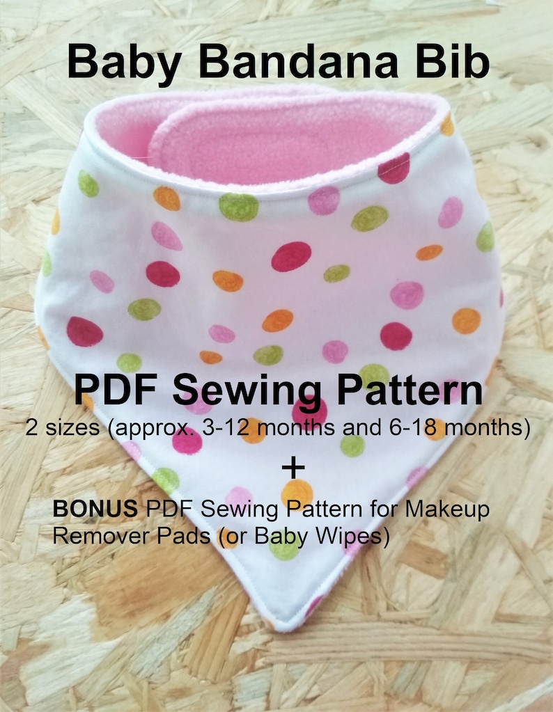 Baby Bandana Bib PDF Sewing Pattern and Tutorial DIY Baby Etsy UK
