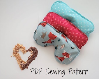 Heat Pack Sewing Pattern Eye Weighted Pillow PDF Sewing Pattern Digital Sewing Pattern Sinus Relief PDF Pattern