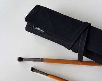 Makeup brush roll, makeup organizer, makeup brush holder, brush organizer, travel makeup roll, cosmetic brush roll, bachelorette gift