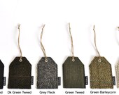 Luggage Tag, ID Tag, bag tag - handmade, repurposed, 100% pure wool tag with plastic cover and plain lined card label insert