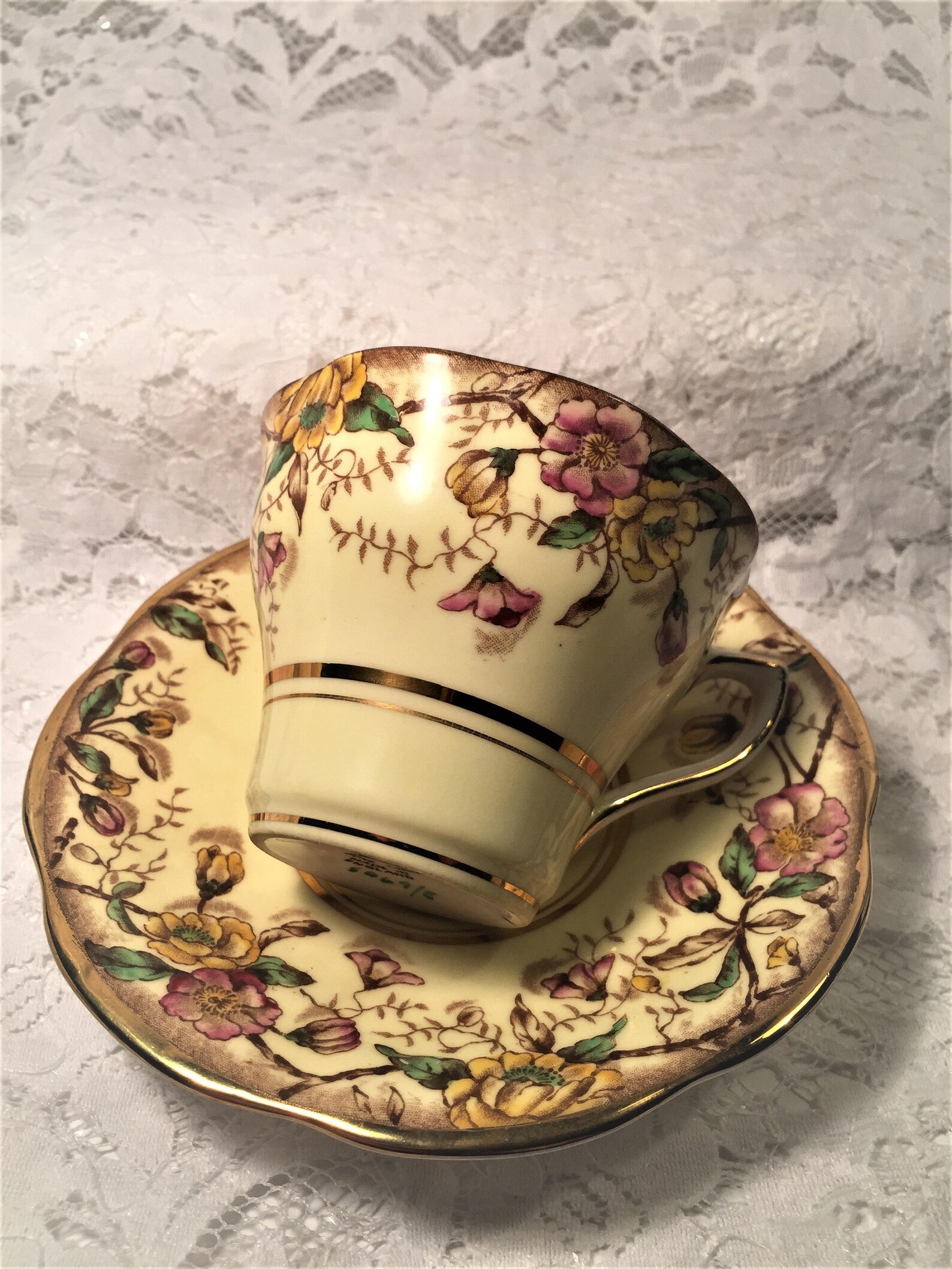 Rosina Bone China Tea Cup and Saucer Made in England Circa Etsy