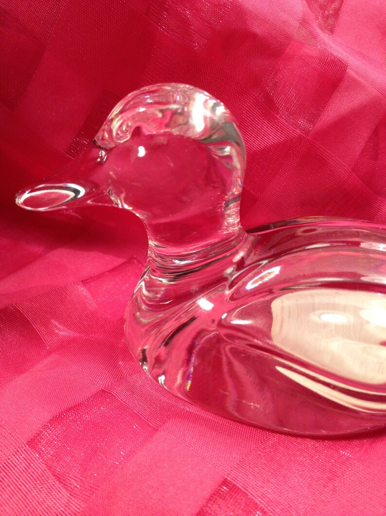Princess House 24 Per Cent Lead Crystal Duck Figurine Etsy
