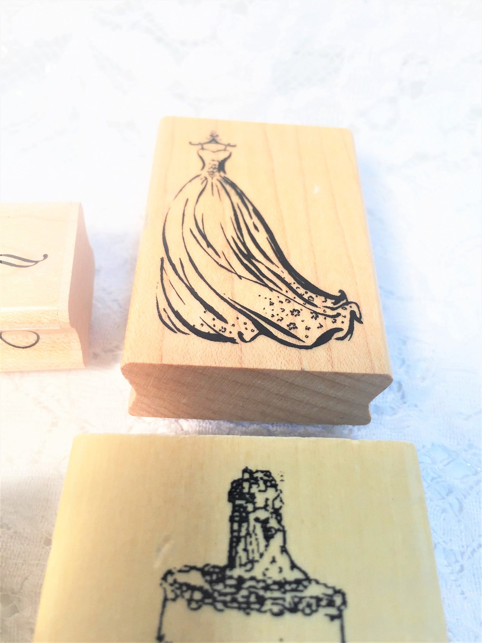 Set of 5 Wedding Rubber Stamps Destash Used Rubber Stamps Etsy