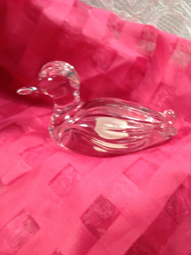Princess House 24 Per Cent Lead Crystal Duck Figurine Etsy