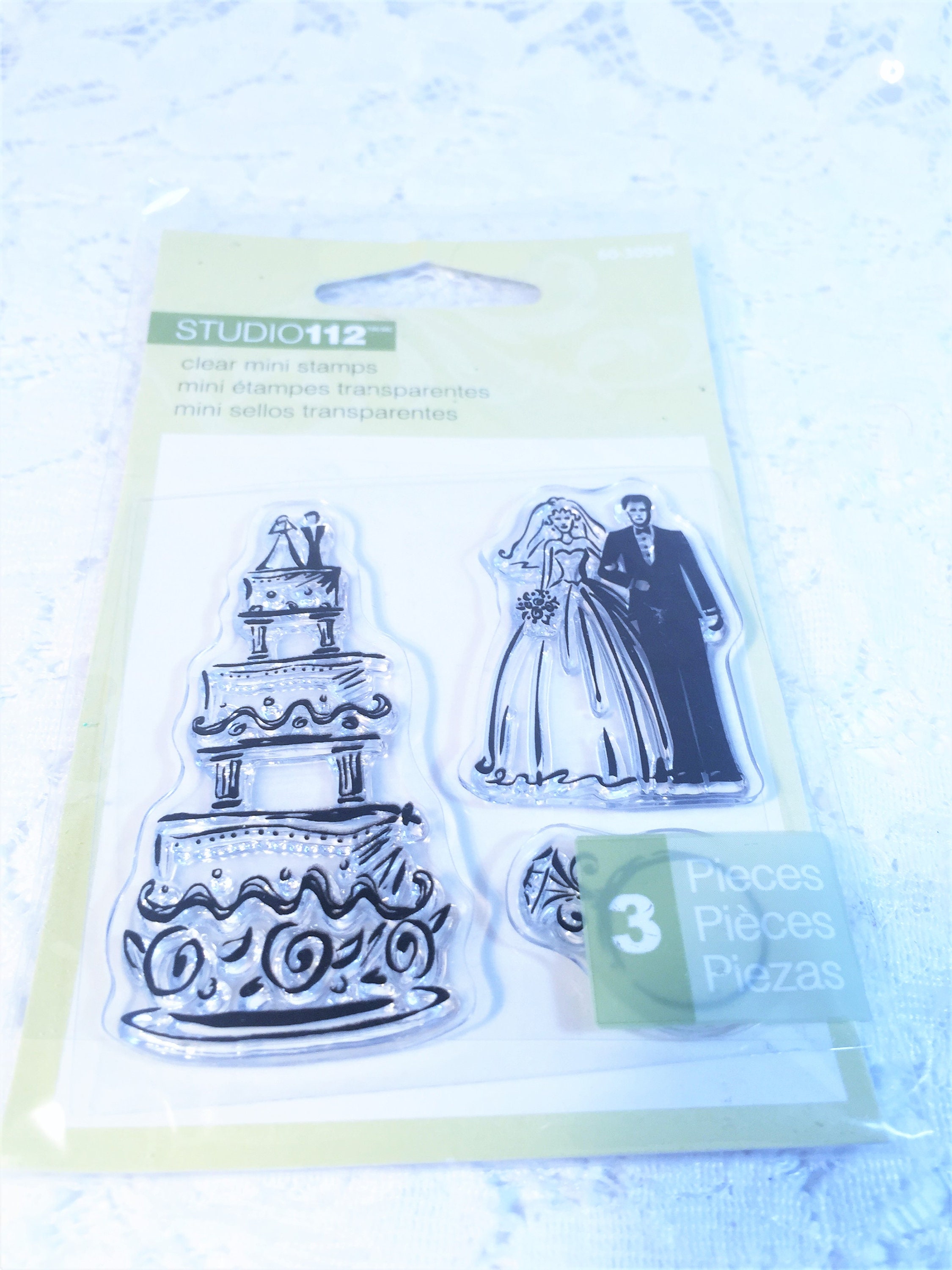 Set of 5 Wedding Rubber Stamps Destash Used Rubber Stamps Etsy