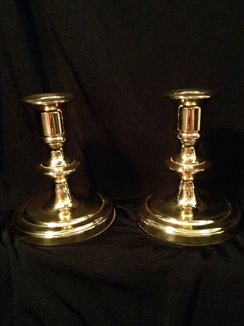 Pair of Vintage Baldwin Brass Candle Holders Taper Candle Etsy