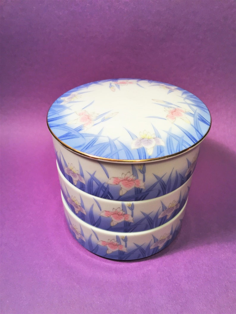 Stackable Japanese Porcelain Rice Bowls with Lid OMC Otairi Etsy