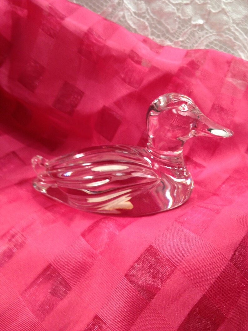 Princess House 24 Per Cent Lead Crystal Duck Figurine Etsy