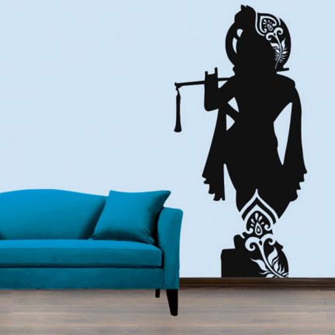 Lord Krishna Wall Decal Etsy